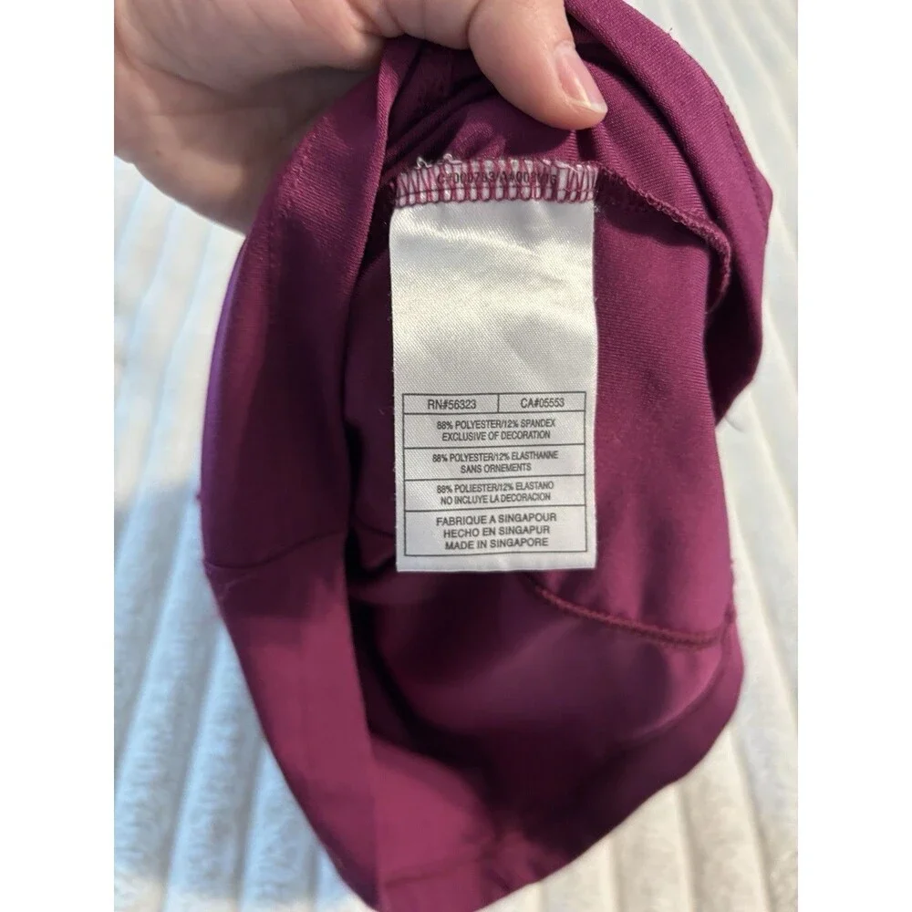 Nike Fit Dry V-neck Tank Top Women's Small Fuchsia Pink Butter Yellow Swoosh Fit